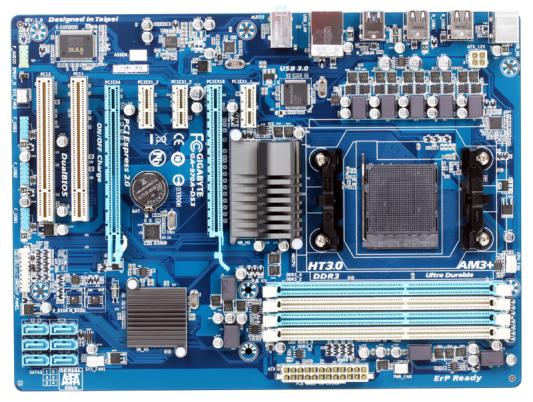 Мат. плата GIGABYTE GA-970A-DS3 <SAM3+, AMD 970 + SB950, 4*DDR3, 2*PCI-E16x, SATA RAID, SATA III, USB 3.0, GB Lan, ATX, Retail>