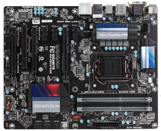 Мат. плата GIGABYTE GA-Z87X-D3H <S1150, iZ87, 4*DDR3, 2*PCI-E16x, SATA III, SATA RAID, USB 3.0, GB Lan, ATX, Retail>