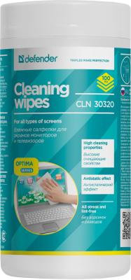 Чистящие салфетки Defender Optima CLN 30320 (для экранов) 100 шт