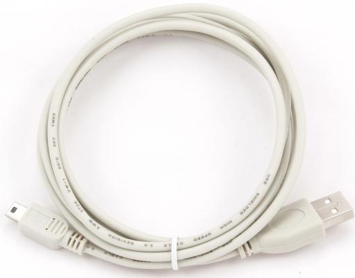 Кабель miniUSB 1.8м Gembird круглый белый