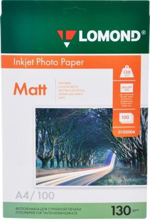 0102004 бумага LOMOND (A4, 130гр, 100л) Photo Матовая/Матовая