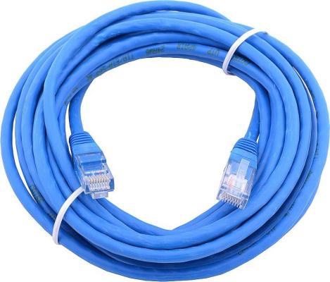 Патч-корд UTP 5e категории 5м синий CCA PVC Медный