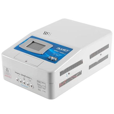 Стабилизатор RUCELF SRW.II-6000-L  однофазный, цифровой 220В 5000Вт вх.:110-270В НАСТЕННЫЙ