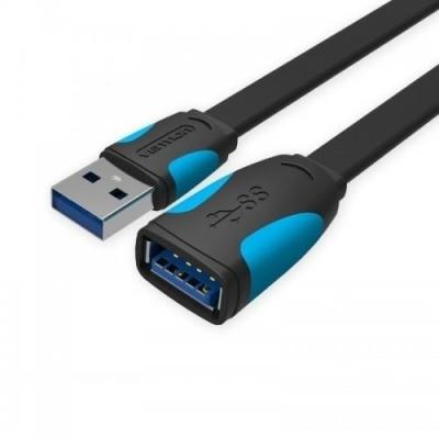 Кабель удлинительный USB 3.0 AM-AF 3.0м Vention VAS-A13-B300 плоский