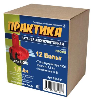 Аккумулятор ПРАКТИКА 031-631  12.0В 1.5Ач NiCd для BOSCH