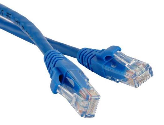 Патч-корд RJ45 - RJ45, 4 пары, UTP, категория 5е, 1 м, синий, TWT TWT-45-45-1.0-BL