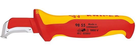 Нож для снятия изоляции KNIPEX 9855 1000 V  155мм  хирургическая сталь, закаленная на воздухе