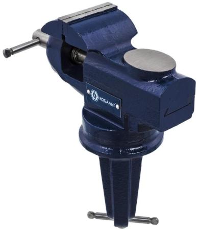 Тиски КОБАЛЬТ 246-029  слесарные настольные ширина губок 50мм захват 60мм 2.2кг наковальня коробка