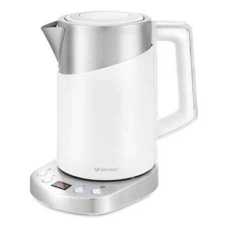 Чайник электрический KITFORT КТ-660-1 2200 Вт белый 1.7 л пластик
