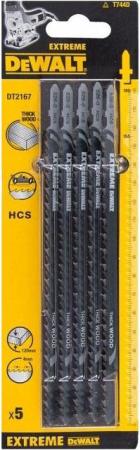 Пилки для лобзика DeWALT DT2167-QZ  по дереву HCS T 744 D, 5шт.