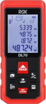 Дальномер RGK DL70  лазерный с угломером