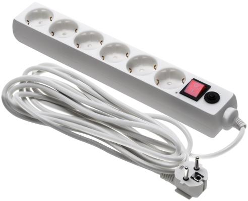 Сетевой фильтр BURO 600SH-16-5-W 6 розеток 5 м 475263