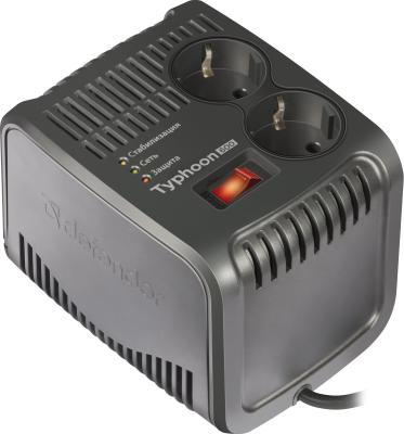 Стабилизатор напряжения Defender AVR Typhoon 600 2 розетки 0.6 м 99032