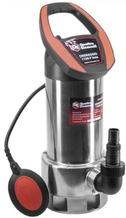 Насос дренажный QUATTRO ELEMENTI DRENAGGIO 1100 F Inox 770-742  1100Вт 19000л/ч выс.8м част.до35мм
