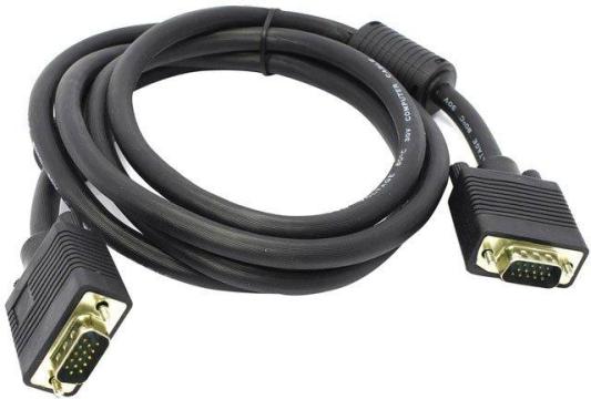 Exegate EX138948RUS Кабель монитор - SVGA card (15M -15M)  1.8м 2 фильтра Exegate позолоченные разъемы, экранирование
