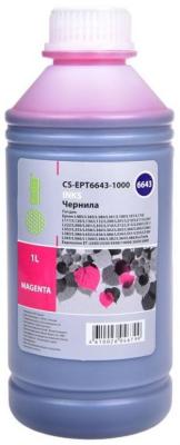 Чернила Cactus CS-EPT6643-1000 пурпурный 1000мл для Epson L100/L110/L120/L132/L200/L210/L222/L300/L312/L350/L355/L362/L366/L456/L550/L555/L566/L1300