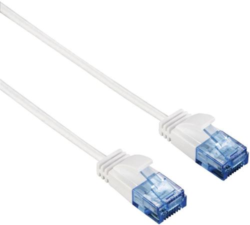 Патч-корд Hama Slim-Flexible UTP cat6 solid 1.5м белый RJ-45 (m)-RJ-45 (m)