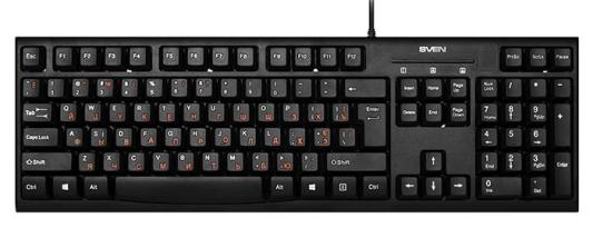 Клавиатура проводная Sven KB-S300 USB черный