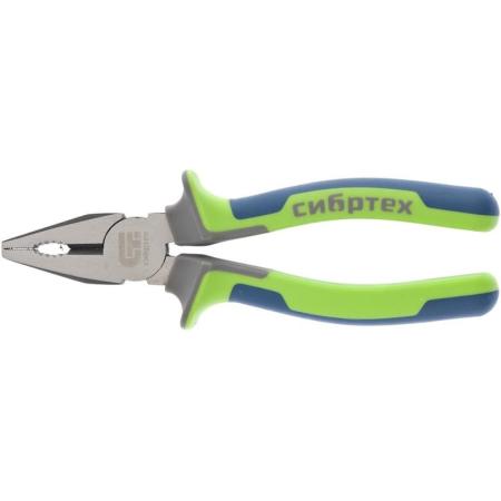 Плоскогубцы СИБРТЕХ 17054  комбинированные 180мм фосфатирование трехкомпонентные рукоятки