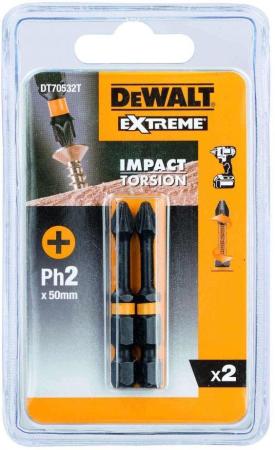 Бита DEWALT DT70532T-QZ  ударная IMPACT Torsion Ph2 50мм  (2 шт)