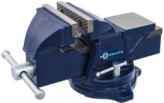 Тиски КОБАЛЬТ 245-978  слесарные поворотные ширина губок 100мм захват 100мм 7кг наковальня коробка