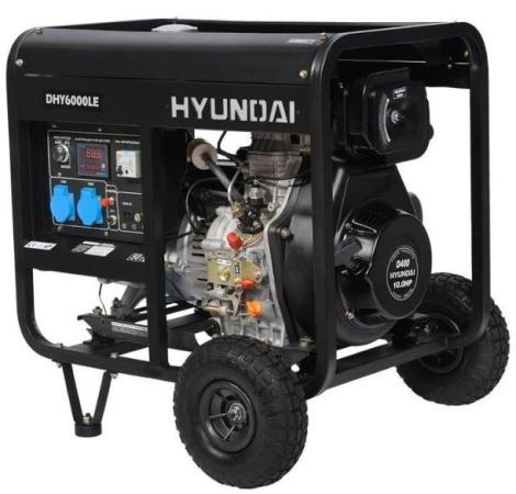Дизельэлектростанция HYUNDAI DHY 6000LE  5.5кВА/4.4кВт, 220 В, 7 ч., дизель