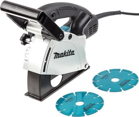 Штроборез MAKITA SG-1251J  1400Вт ф125мм 10000об\\м систейнер паз:гл-0-30мм\\шир-6-30мм диск-2шт