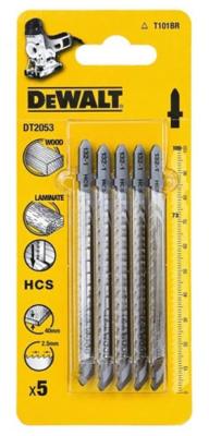 Пилки для лобзика DeWALT DT2053-QZ  по дереву HCS T 101 BR, 5шт.
