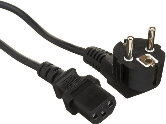 Exegate EP280663RUS Кабель питания ExeGate Power PC-3P (Евровилка угловая Schuko->С13) VDE-250V-3*1.0mm2, медь, черный, 3м.