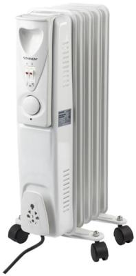 Обогреватель масляный SONNEN DFS-05, 1000 Вт, 5 секций, белый, 453497
