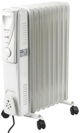 Обогреватель масляный SONNEN DFS-09, 2000 Вт, 9 секций, белый, 453499