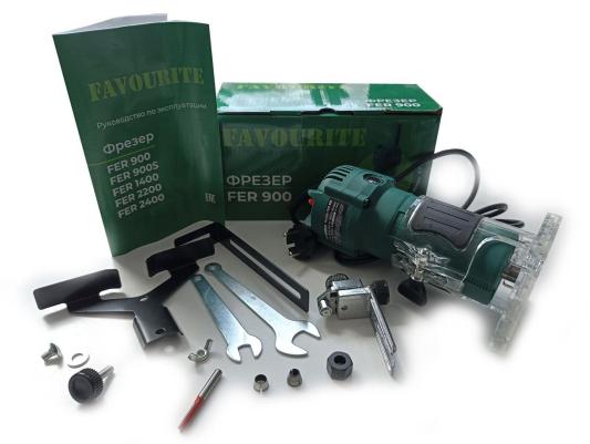 FAVOURITE FER 900 Фрезер электр [ FER 900 ] { 900Вт, цанга 6мм, 30000об/мин, раб. Ход  40мм }