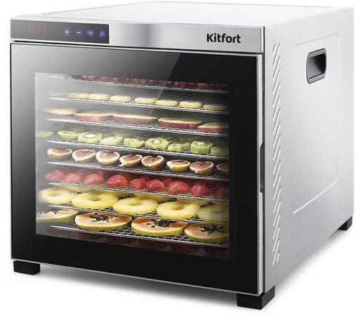 Сушка для фруктов и овощей Kitfort КТ-1910 10под. 1000Вт нержавеющая сталь