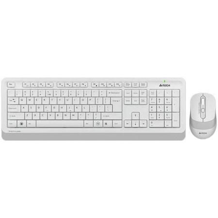 A-4Tech Клавиатура + мышь A4 Fstyler FG1010 WHITE клав:белый/серый мышь:белый/серый USB беспроводная [1147575]
