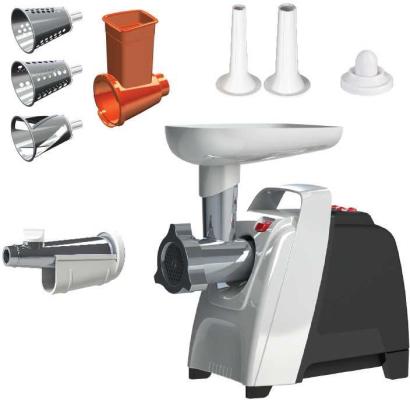 Электромясорубка Аксион М 61.02 2000 Вт серебристый чёрный