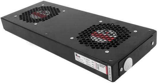 ЦМО Модуль вентиляторный, 2 вентилятора, колодка, чёрный R-FAN-2J-9005