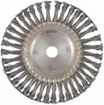 Щетка для УШМ 200 мм, посадка 22,2 мм, плоская, крученая проволока 0,5 мм// Matrix