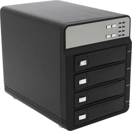 Внешний контейнер для HDD 3.5" SATA AgeStar 3C4B3A1 4x3.5" HDD USB3.0 eSATA max16Tb черный