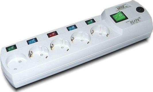 Сетевой фильтр MOST Elite ERG 5 розеток 2 м белый