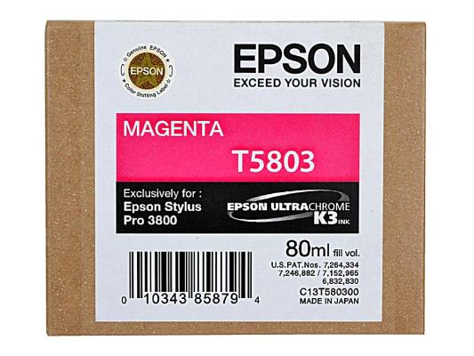 Картридж Epson C13T580300 для Stylus Pro 3800 Magenta пурпурный