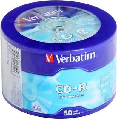 Диски CD-R Verbatim 700Mb 52x Shrink 50шт 43787