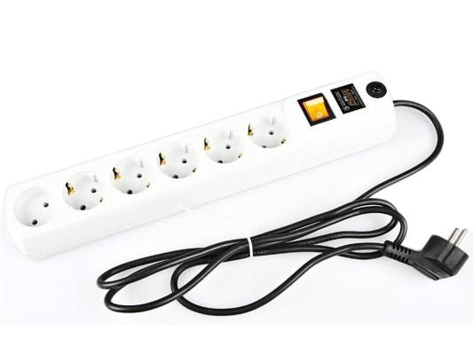 Сетевой фильтр MOST Hard H6 6 розеток 2 м белый