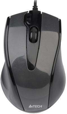 Мышь проводная A4TECH N-500F-1 V-Track Padless серый чёрный USB