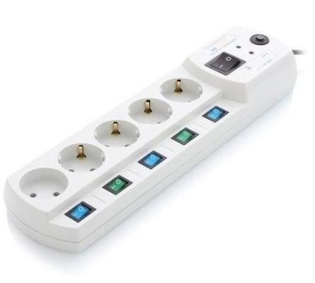 Сетевой фильтр MOST Elite EHV 5 розеток 5 м белый