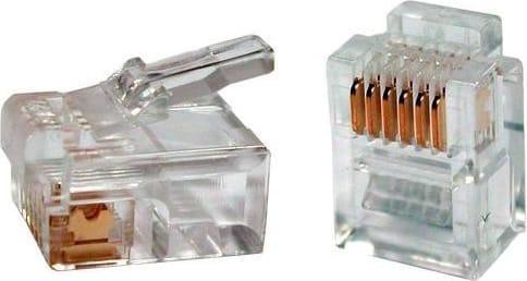 Упаковка коннекторов RJ-12 6P6C 100шт