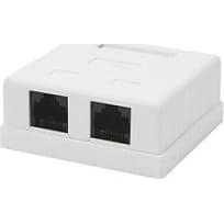 Розетка внешняя RJ-45 кат.5E внешняя двойная неэкранированная Gembird NA214