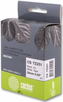 Картридж ленточный Cactus CS-TZ251 для Brother 1010/1280/1280VP/2700VP черный