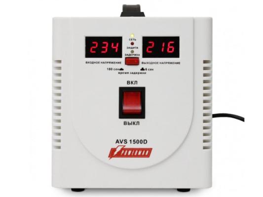 Стабилизатор напряжения Powerman AVS 1500D 2 розетки белый