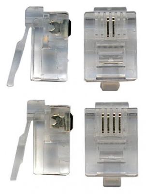 Коннектор Lanmaster TWT-PL12-6P4C/100 100шт