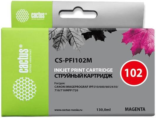 Картридж Cactus CS-PFI102M для Canon IP iPF500/iPF600/iPF700/MFP M40/iPF765/LP17/LP24 пурпурный